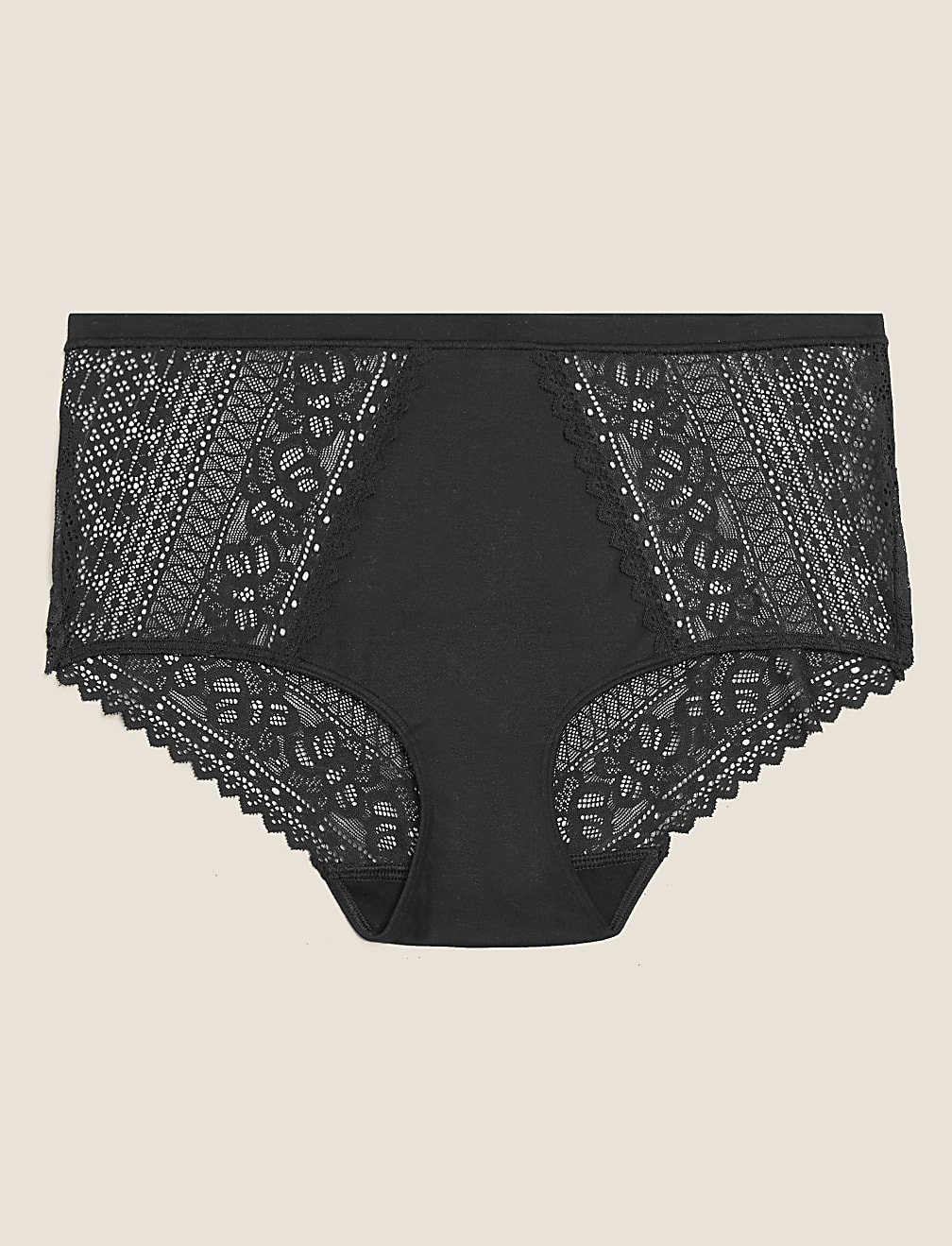 Sumptuously Soft™ Lace Trim High Rise Knickers