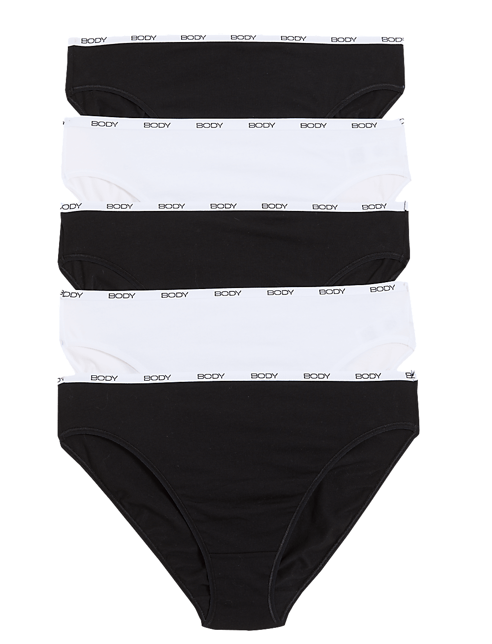5pk Supima Cotton Body High Leg Knickers