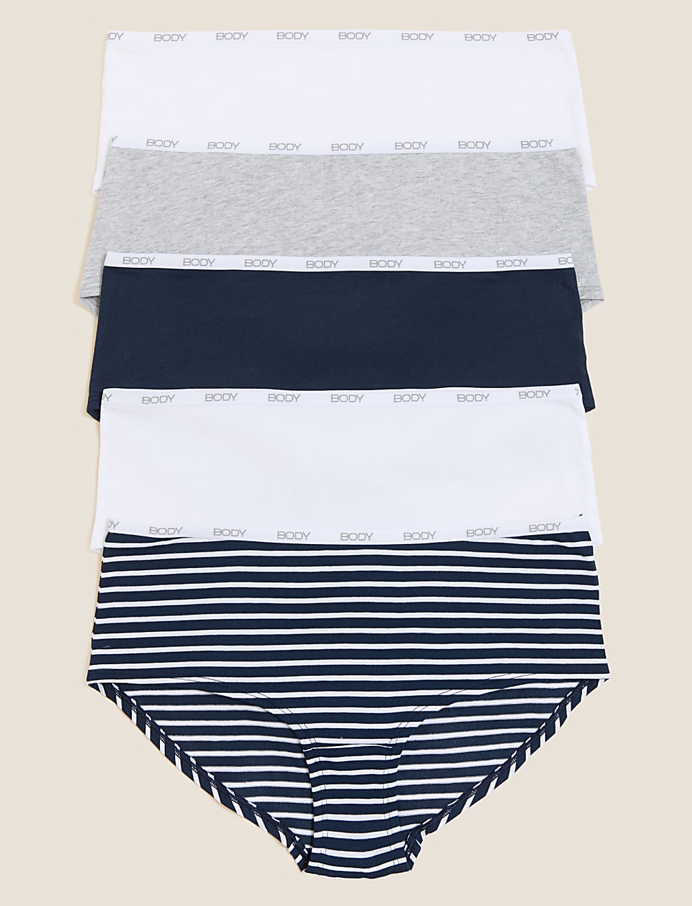 5pk Supima Cotton Body Knicker Shorts