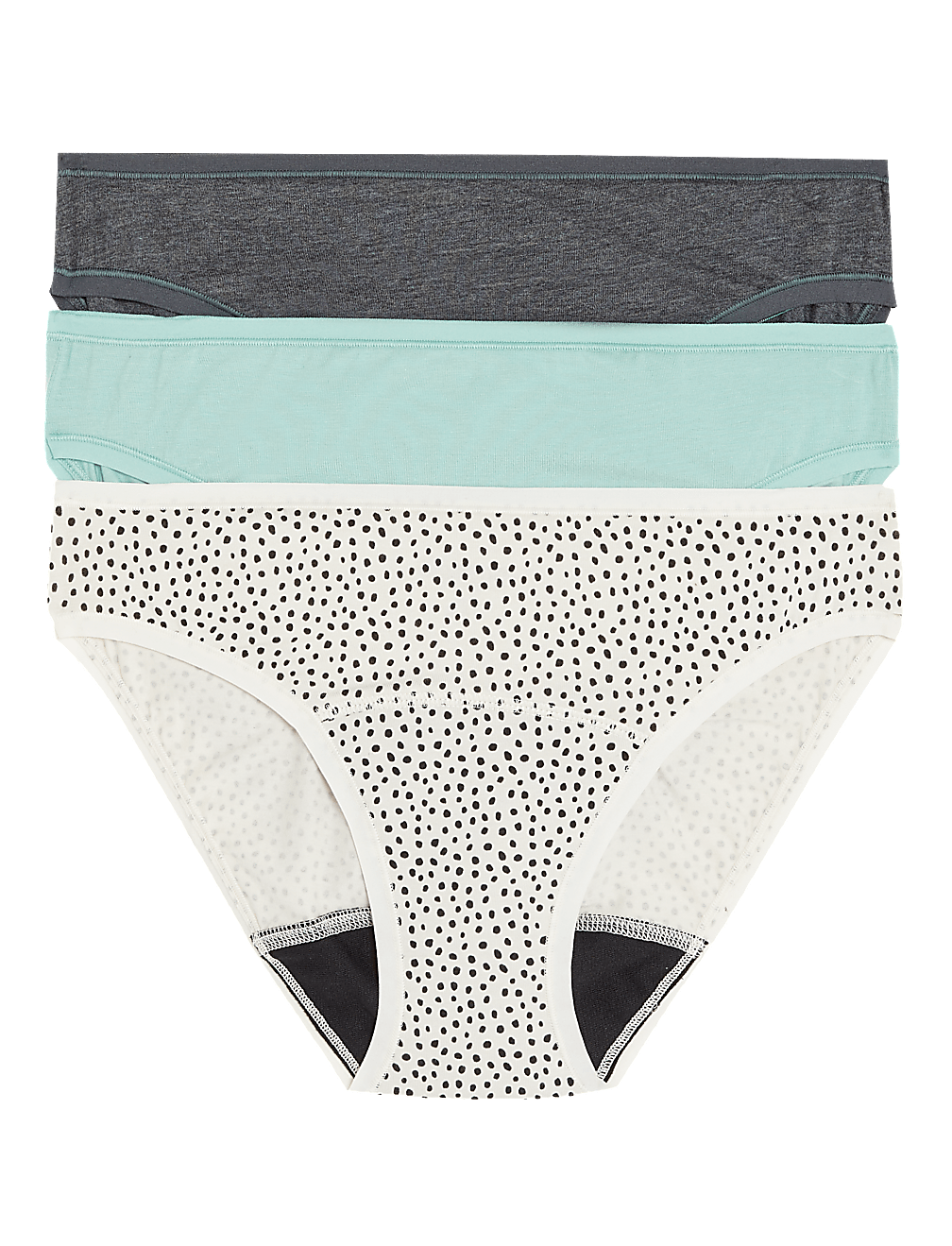 3pk Moderate Absorbency Period Bikini Knickers