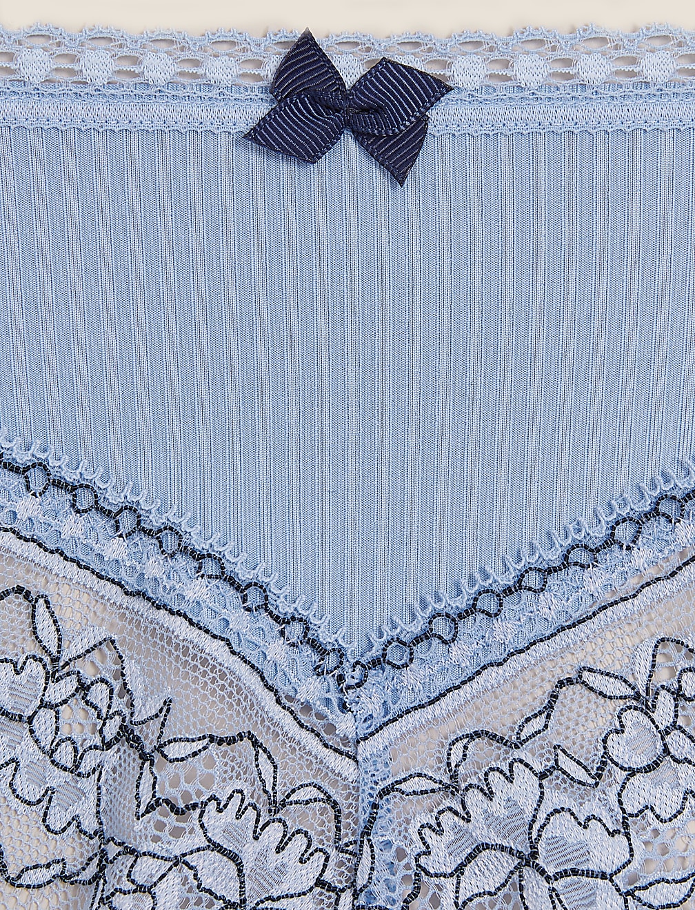 Lace Trim Low Rise Brazilian Knicker