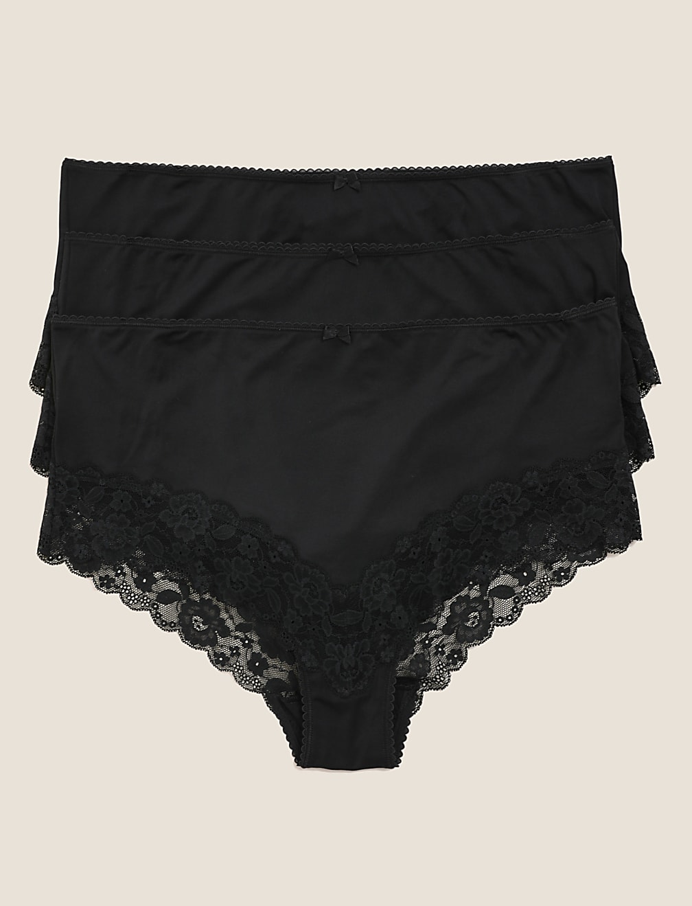 3pk Lace High Rise Shorts
