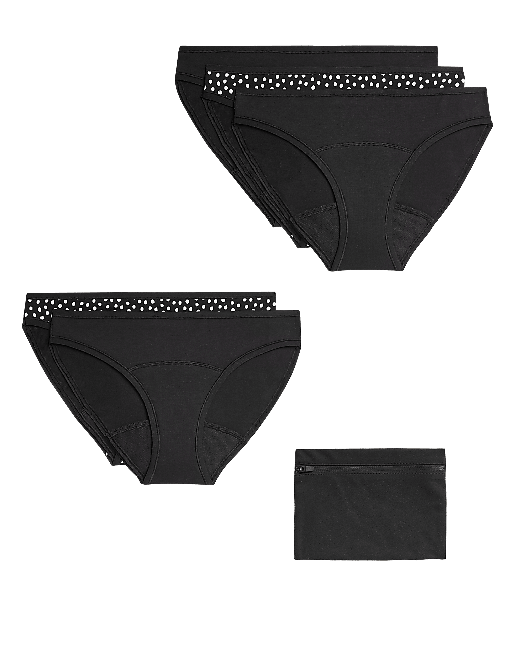 5pk Heavy Absorbency Period Bikini Knickers Bundle