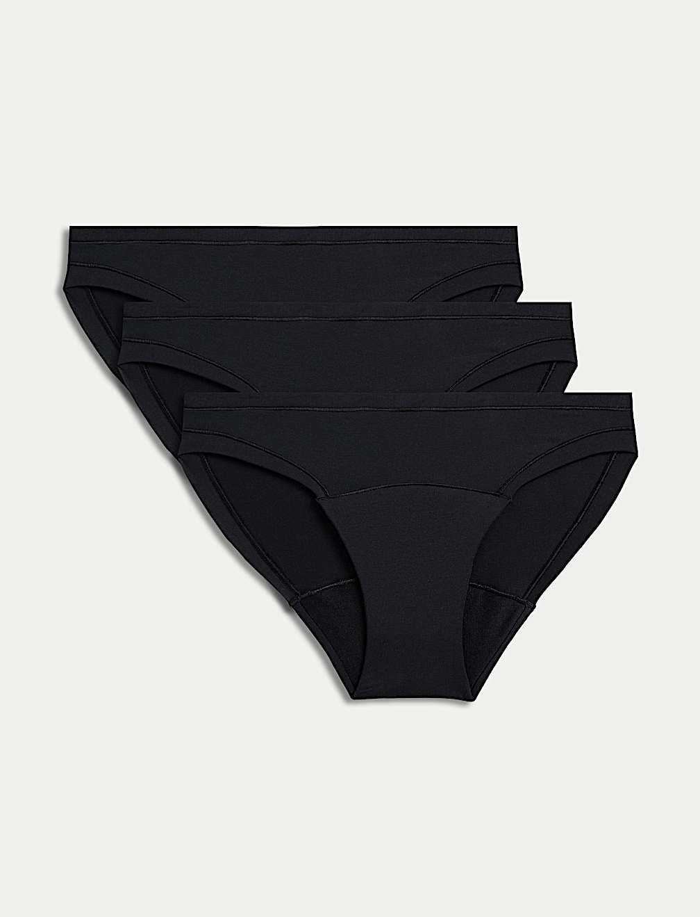 3pk Heavy Absorbency Modal Period Bikini Knickers