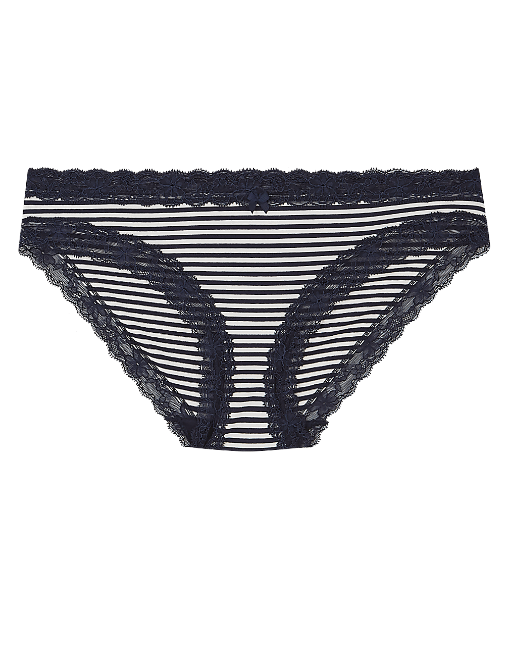 Cotton Blend Lace Bikini Knickers