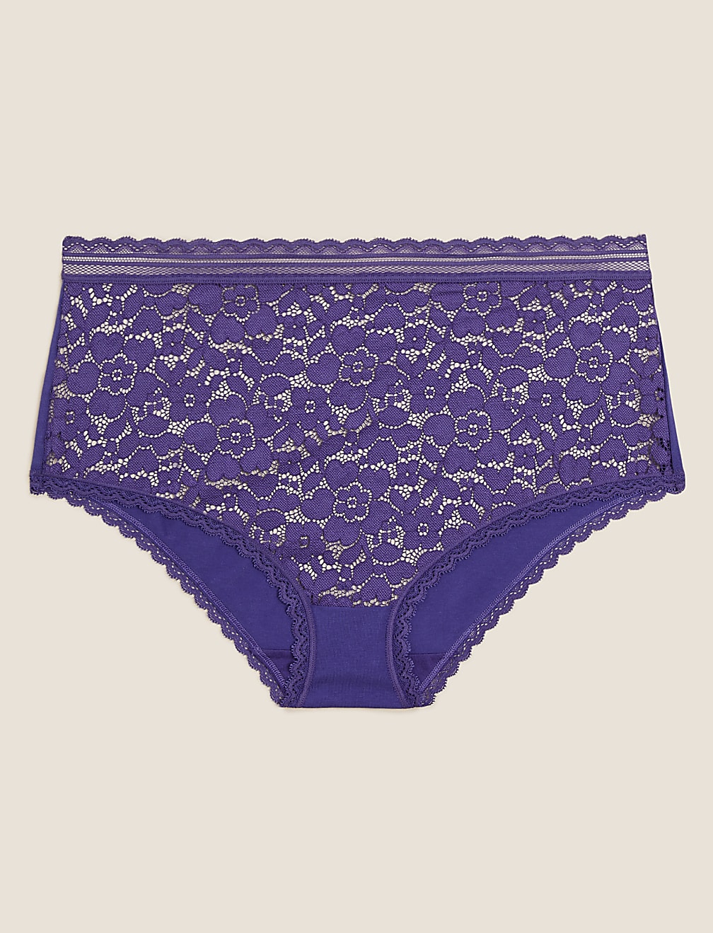 Cotton Rich & Lace Full Briefs