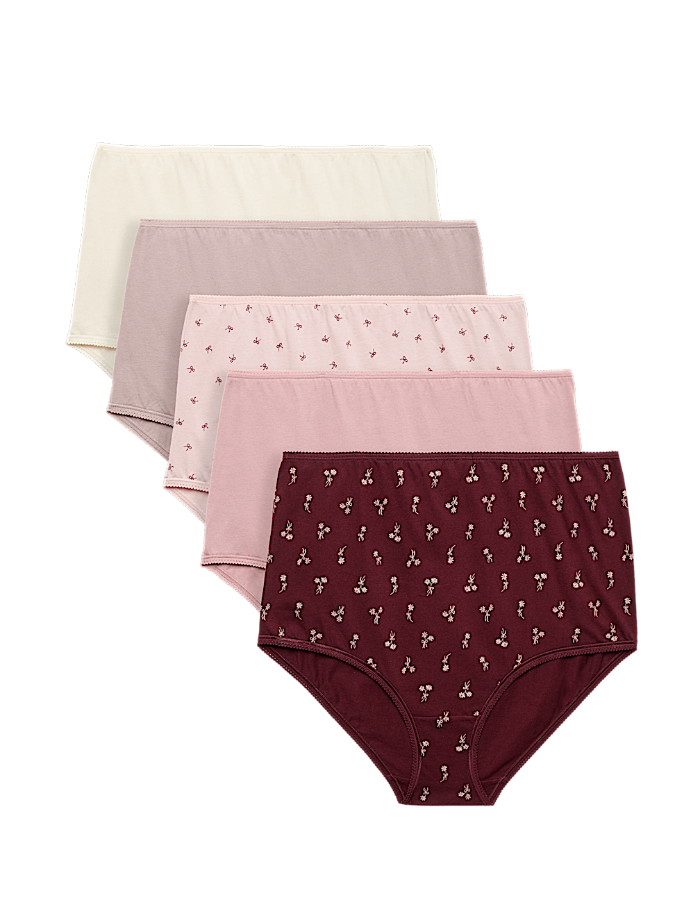 5pk Pure Cotton Full Briefs