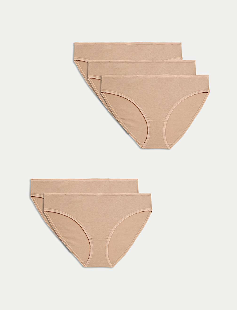 5pk Pure Cotton Bikini Knickers