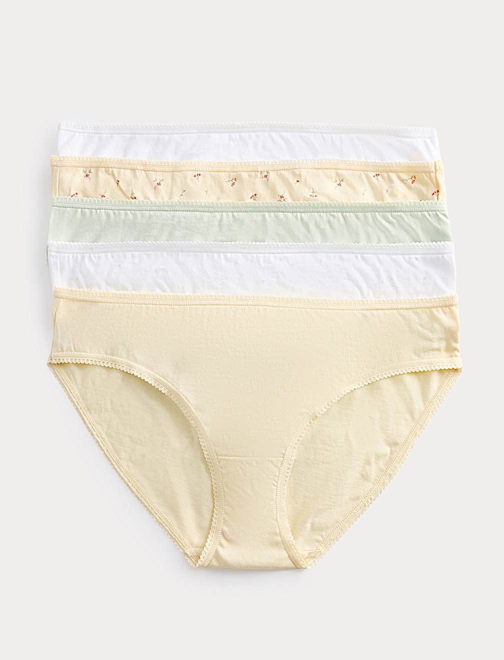 5pk Pure Cotton Bikini Knickers