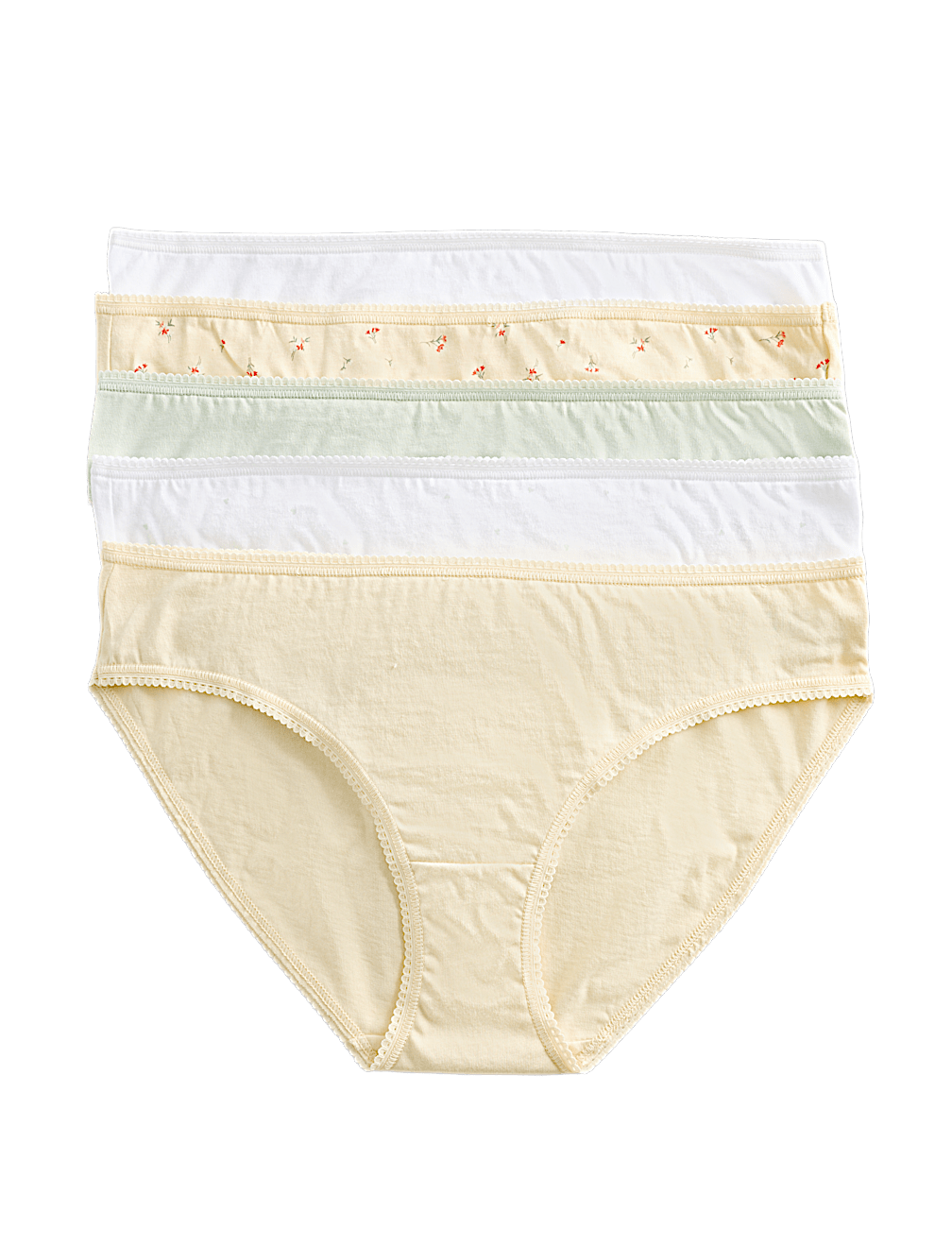 5pk Pure Cotton Bikini Knickers