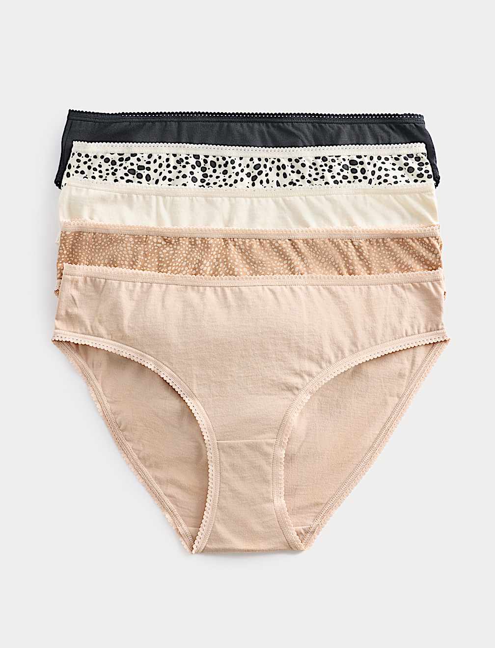 5pk Pure Cotton Bikini Knickers