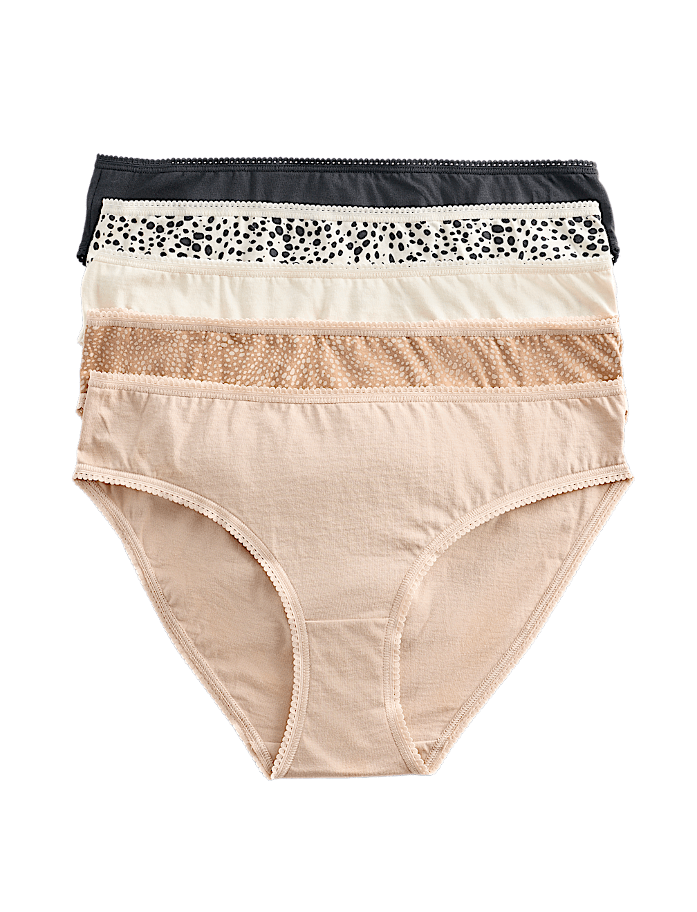 5pk Pure Cotton Bikini Knickers