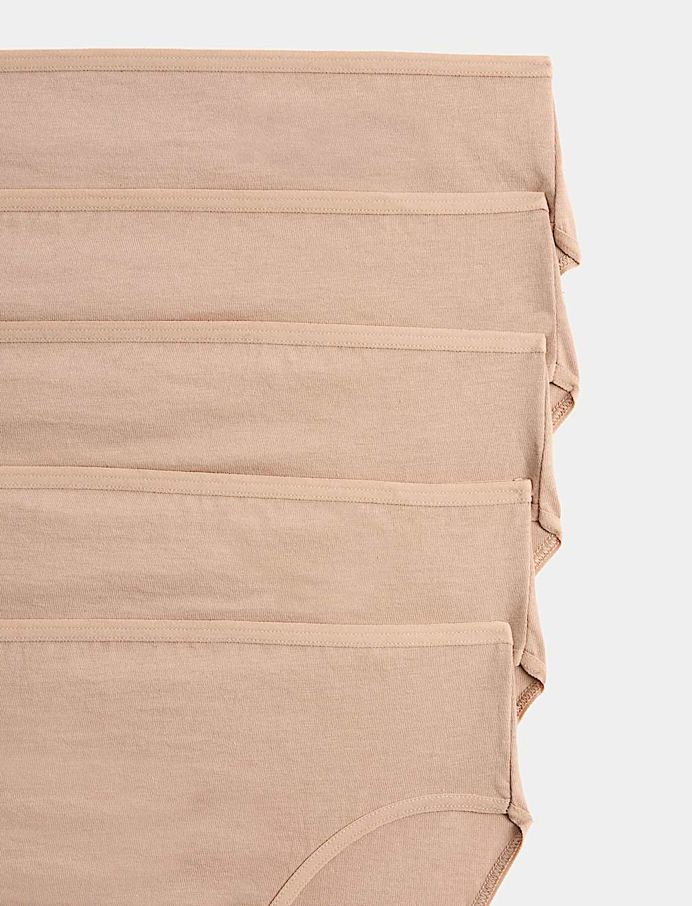 5pk Pure Cotton High Leg Knickers