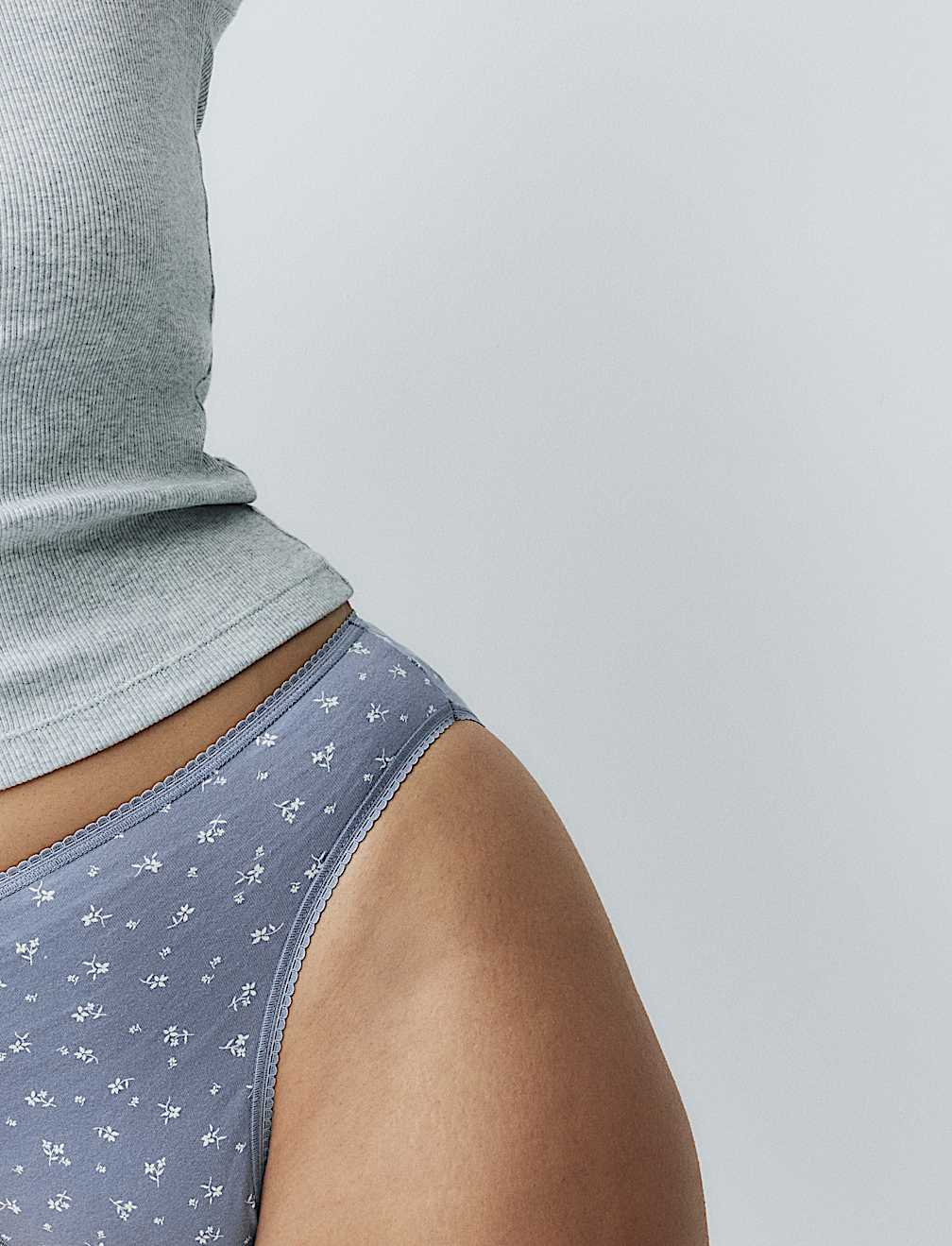 5pk Pure Cotton High Leg Knickers