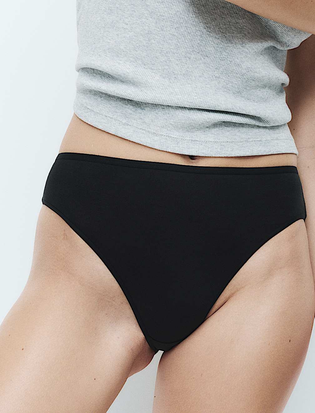 5pk Pure Cotton High Leg Knickers