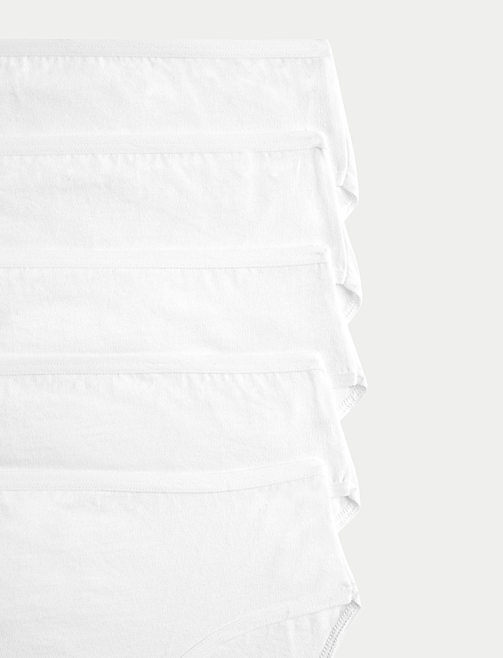 5pk Pure Cotton High Leg Knickers