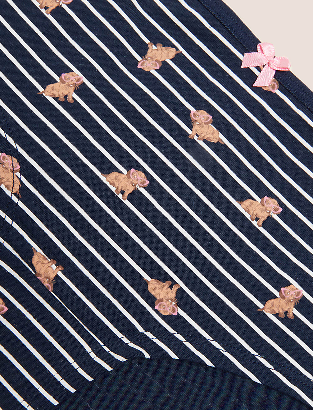 5pk Cotton Lycra Dog Print Low Rise Short