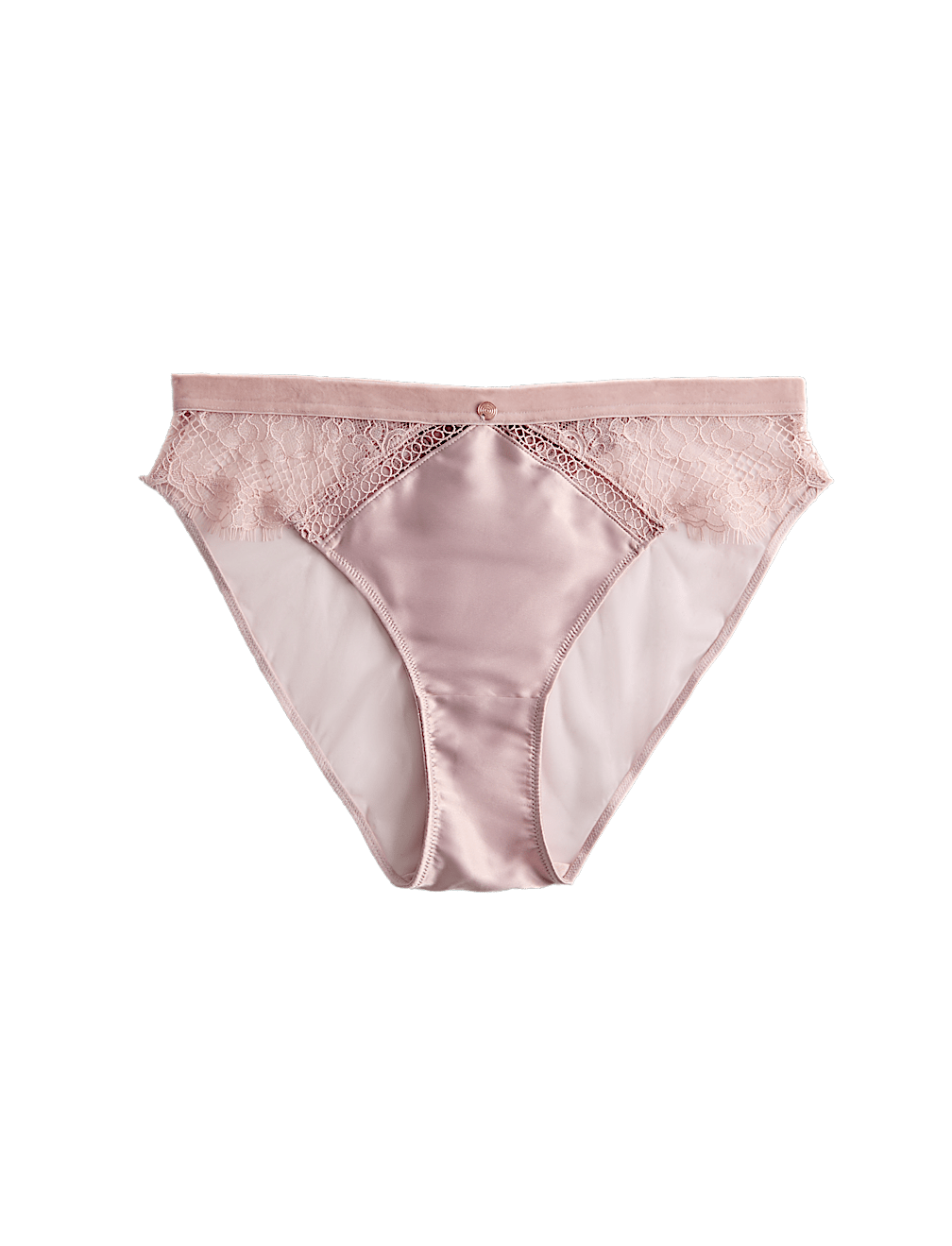 Saffron Satin & Lace High Leg Knickers