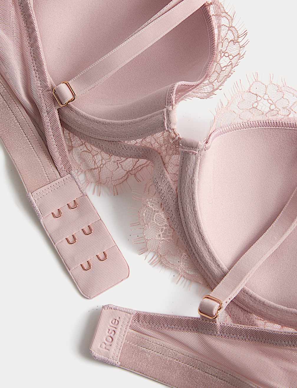 Saffron Satin & Lace Wired Plunge Bra (A-E)