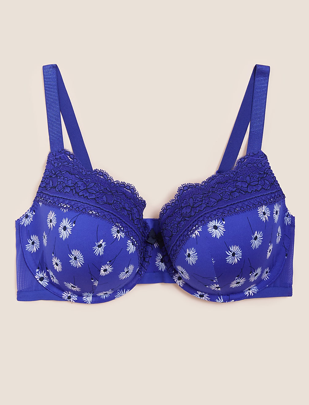 Lace Trim Wired Full Cup Bra