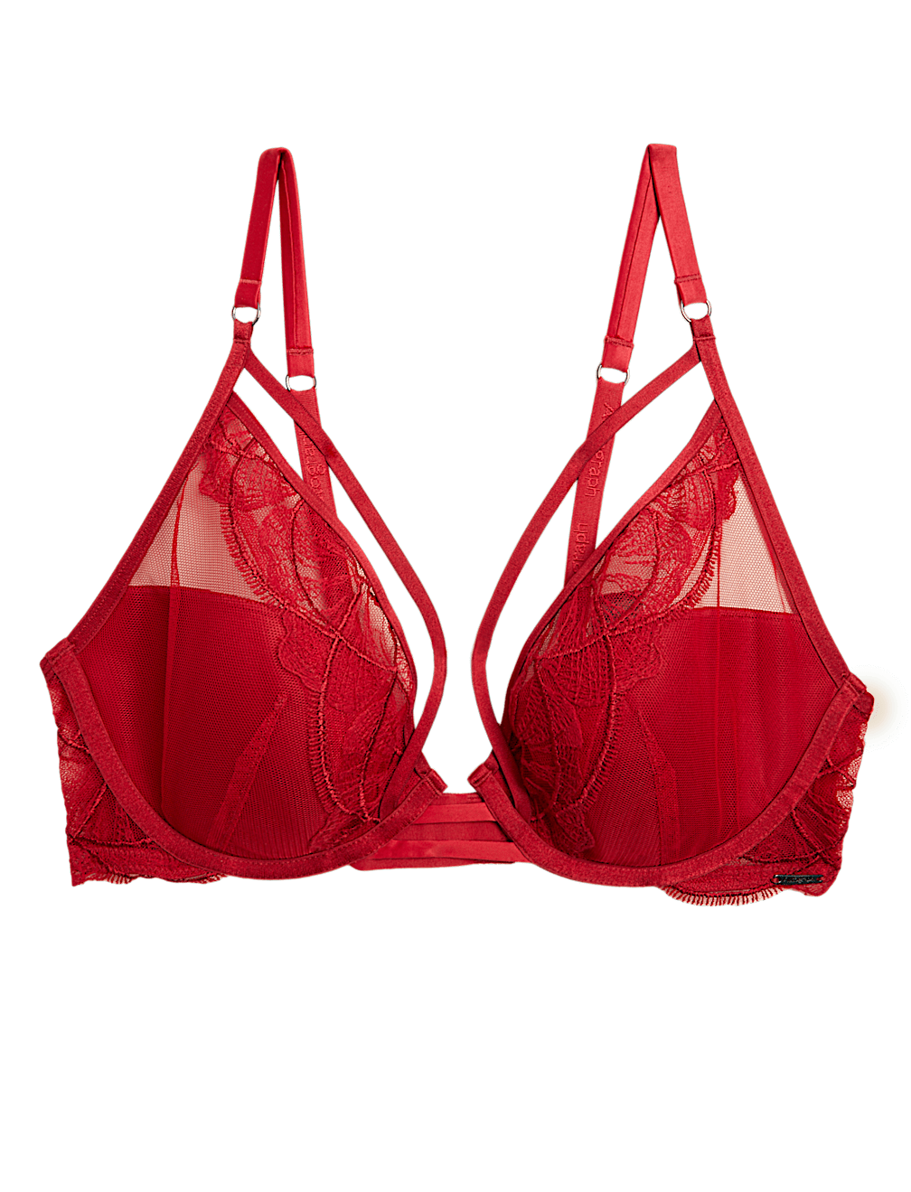 Calvi Embroidery Wired Plunge Bra A-E