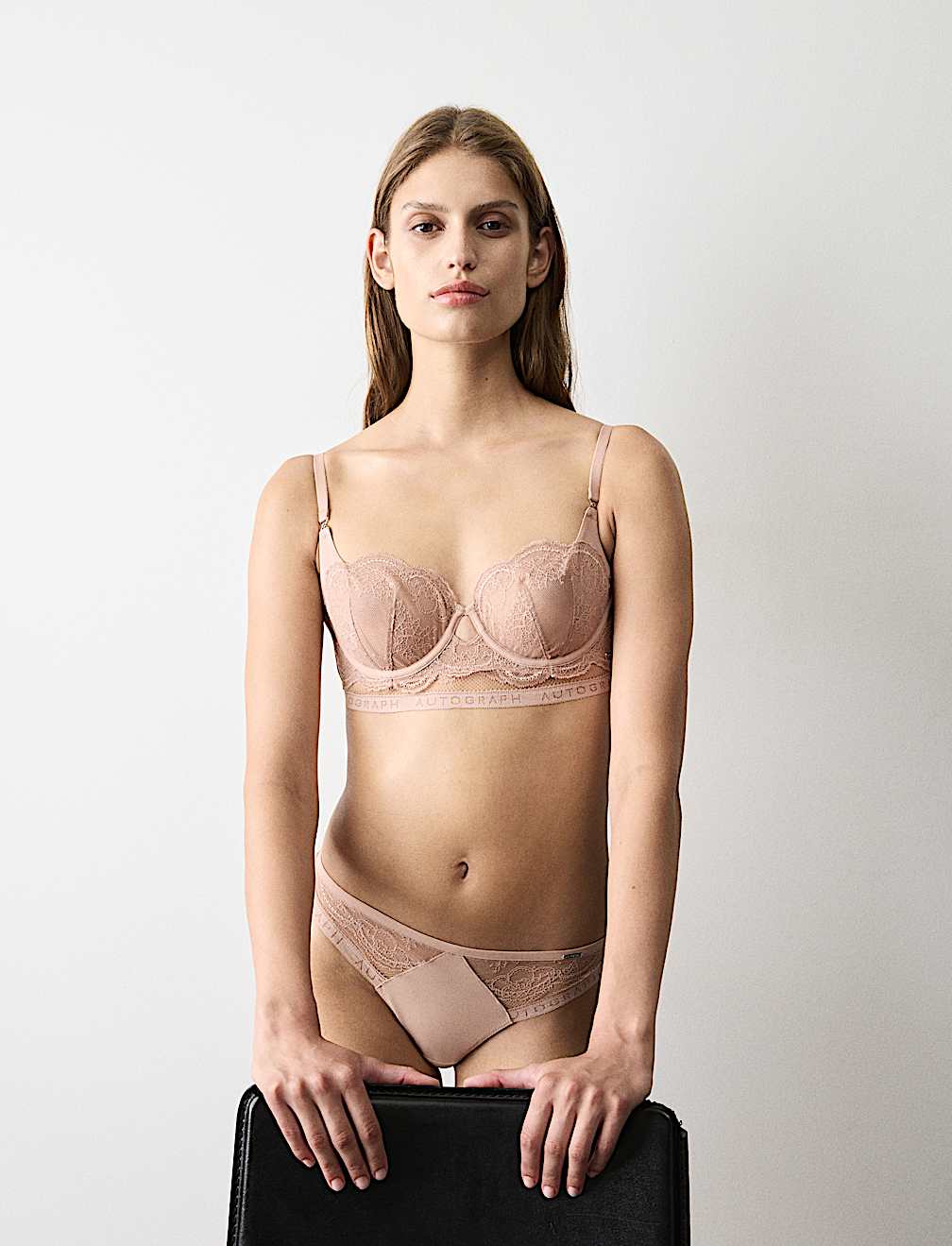 Murcia Lace Wired Longline Balcony Bra (A-E)