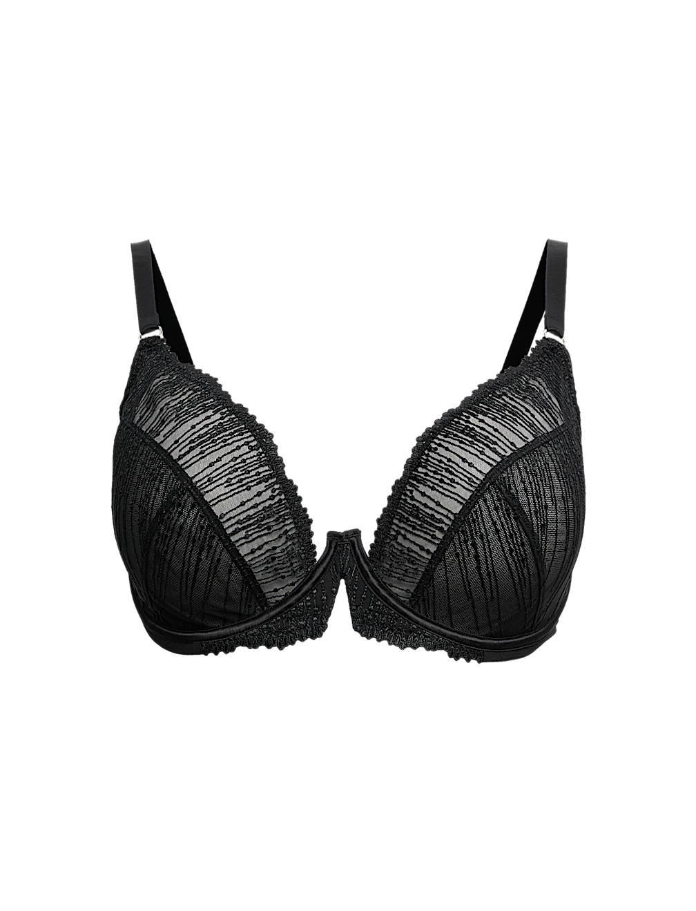 Florence Embroidery Wired Plunge Bra (F-H)