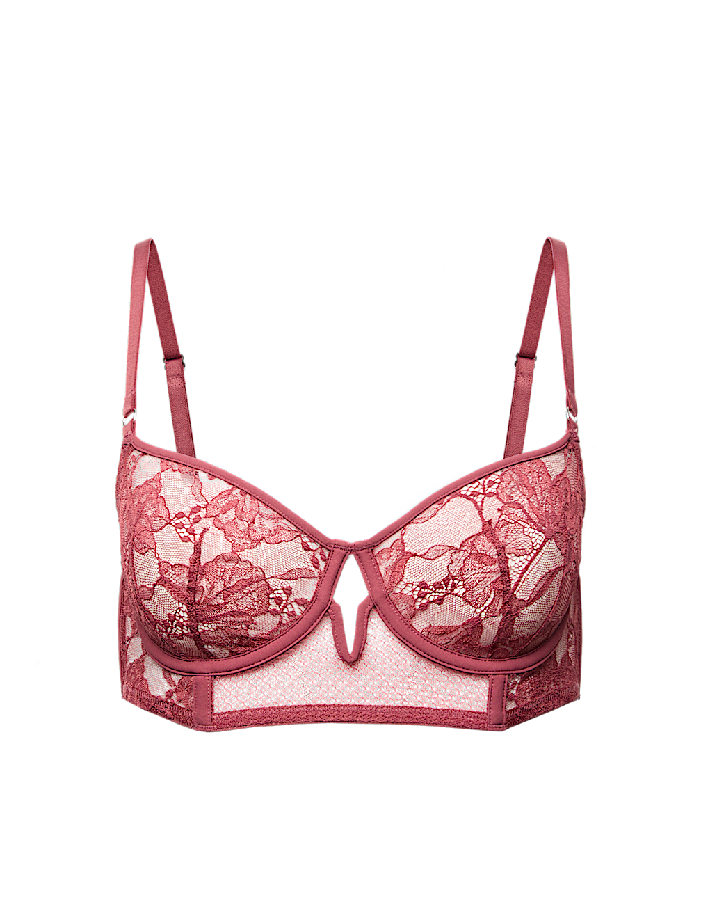 Savannah Lace Wired Longline Balcony Bra A-E