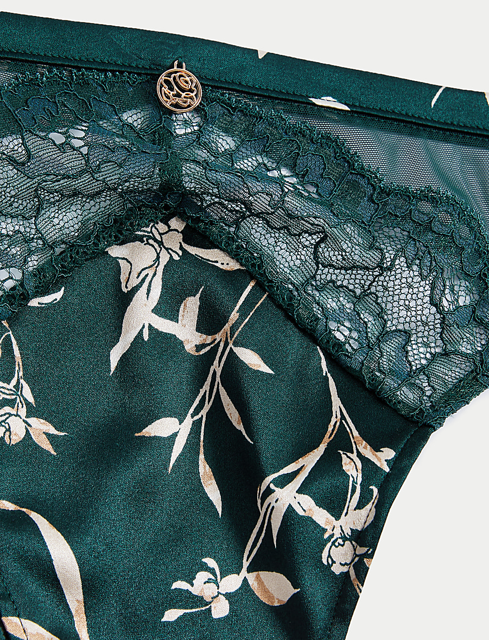 Cassia Silk & Lace High Leg Knickers