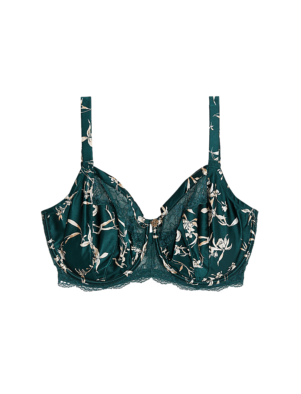Cassia Silk & Lace Wired Minimiser Bra C-G