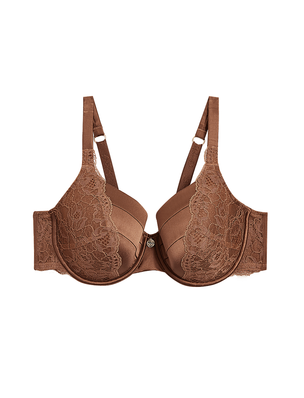 Lace Wired Full Cup Bra With Silk A-E