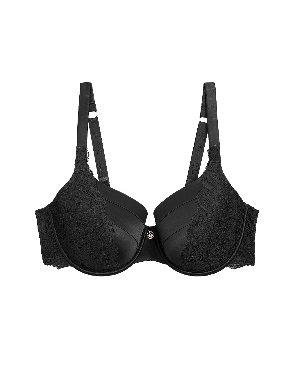Lace Wired Full Cup Bra With Silk A-E