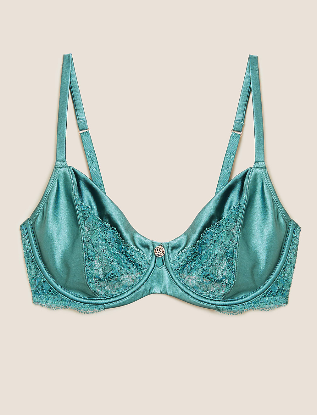 Silk Blend & Lace Non Padded Balcony Bra