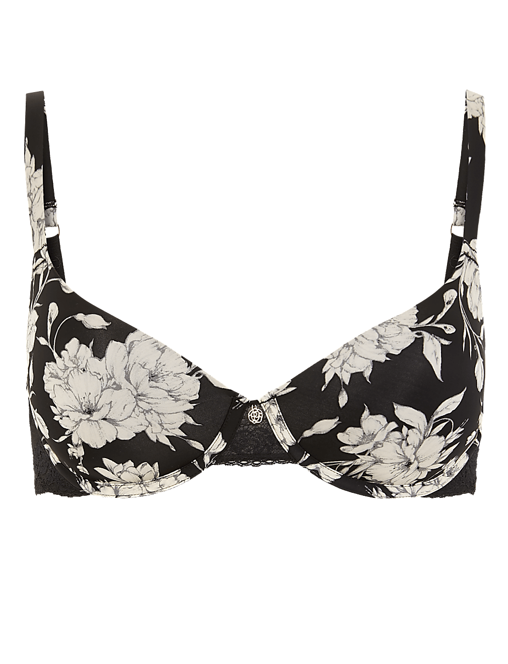 Smoothing Floral Print Full Cup Bra A-E