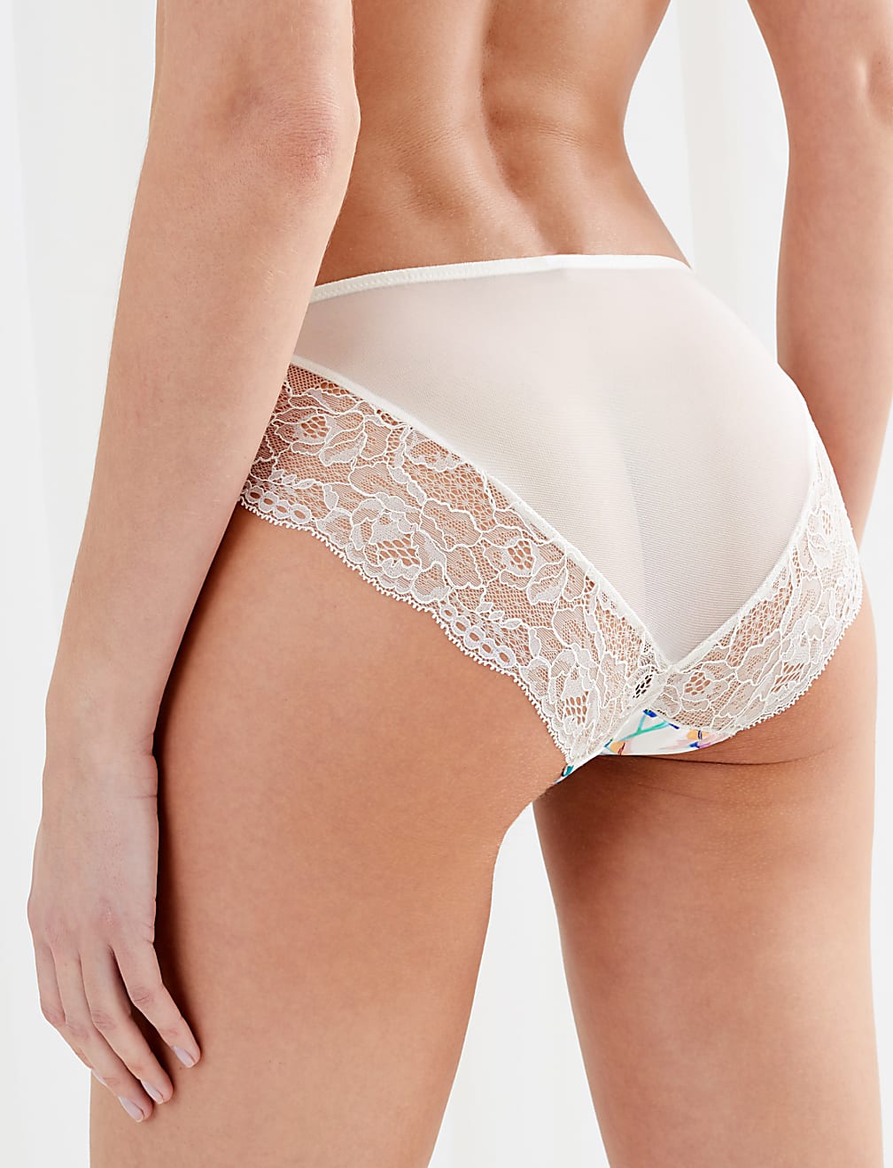 Silk & Lace Exotic Floral High Leg Knickers