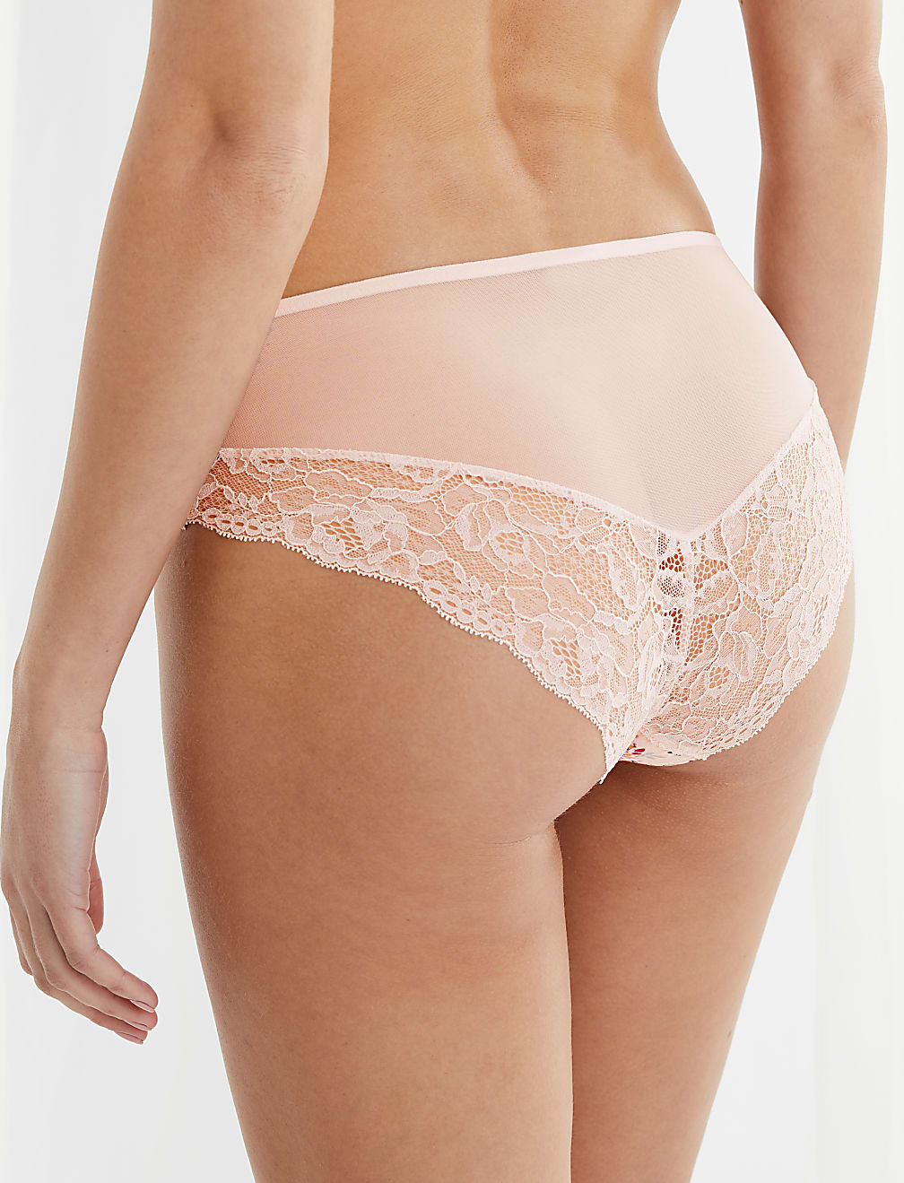 Silk Ditsy Rose High Waisted Brazilian Knickers