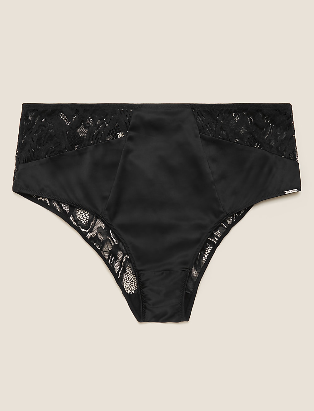 Satin High Waisted Brazilian Knickers