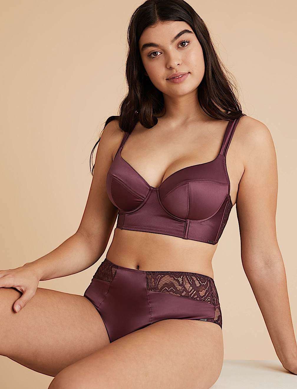 Satin Longline Bustier