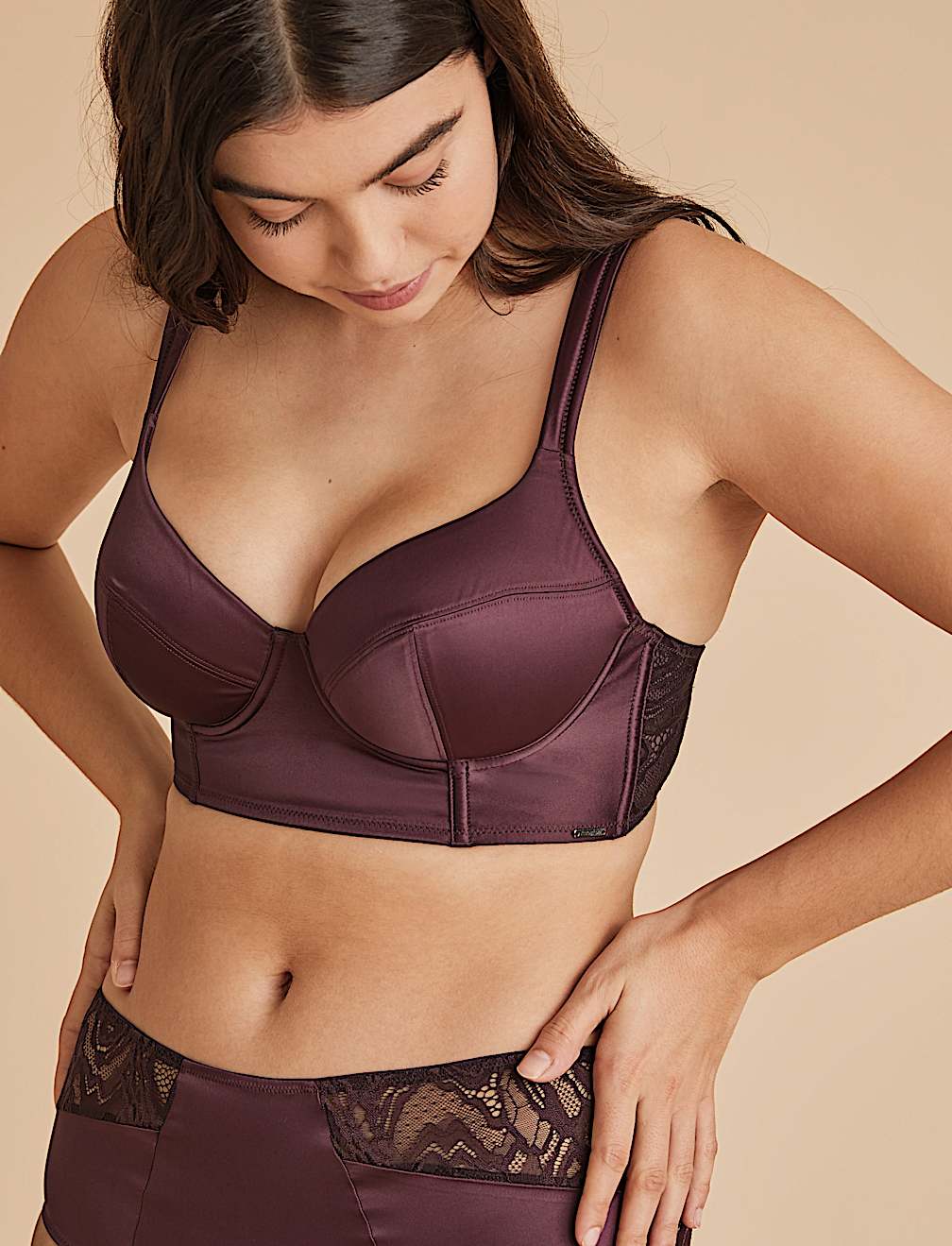 Satin Longline Bustier