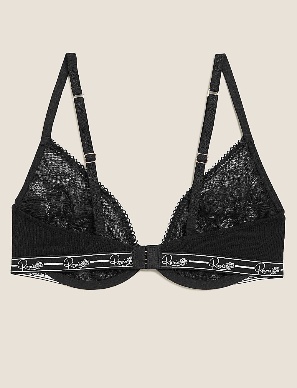 Lace Wired Plunge Bra A-E