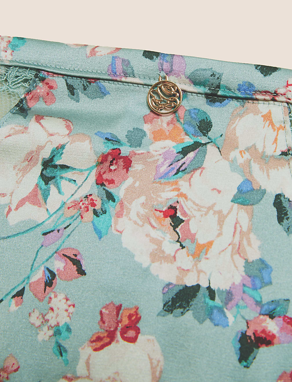 Silk & Lace Floral Brazilian Knickers