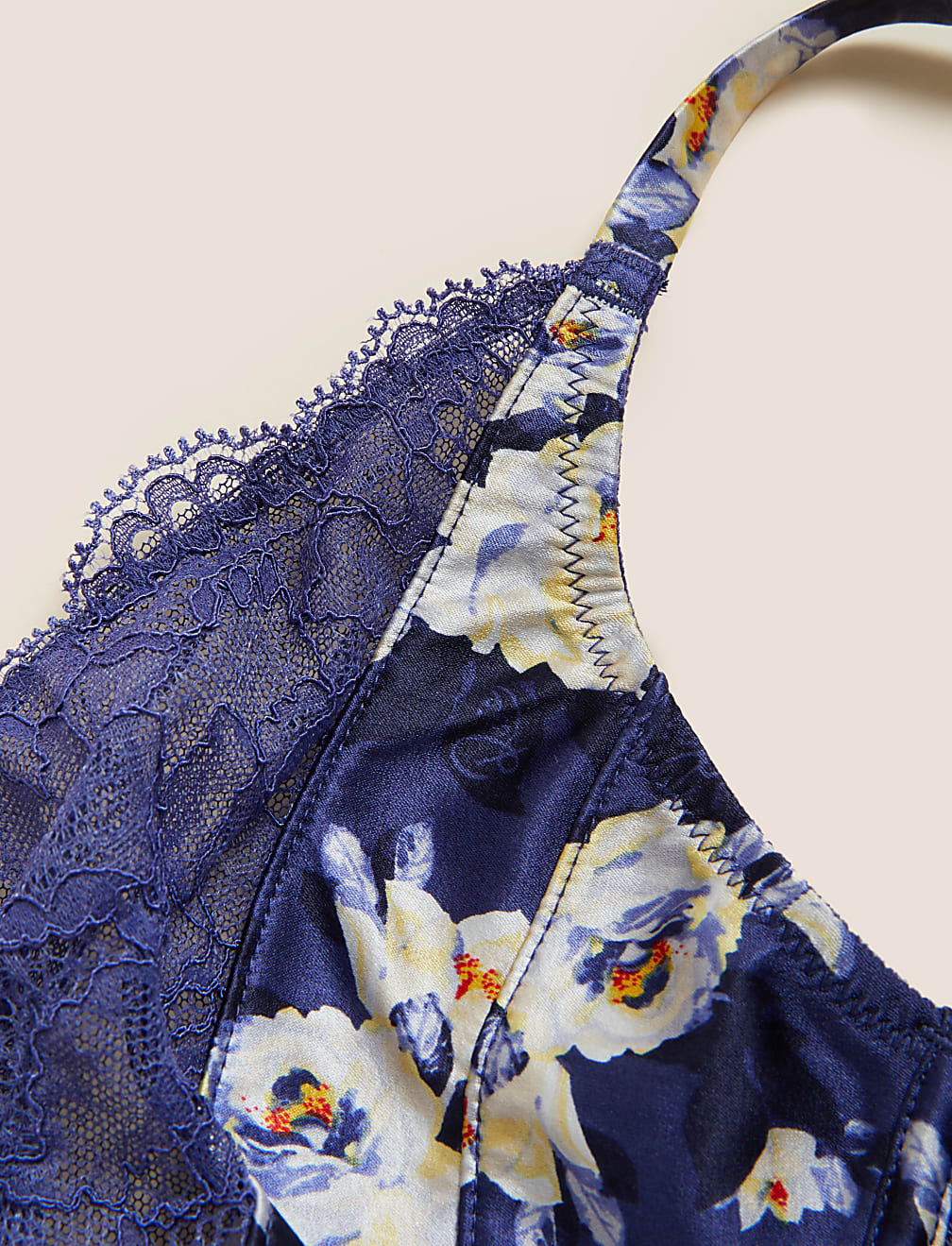 Midnight Rose Silk Wired Plunge Bra A-E