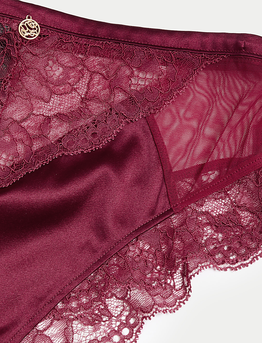 Silk & Lace High Waisted Brazilian Knickers