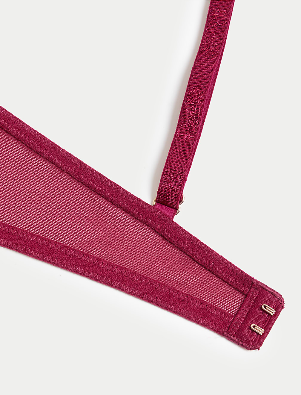 Claret Silk & Lace Wired Plunge Bra A-E