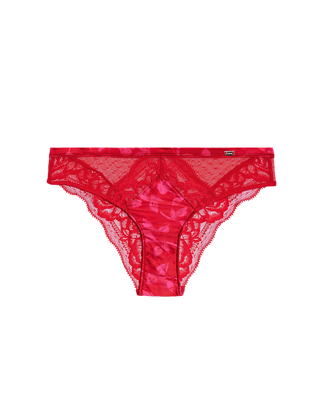 Peony Silk & Lace Brazilian Knickers