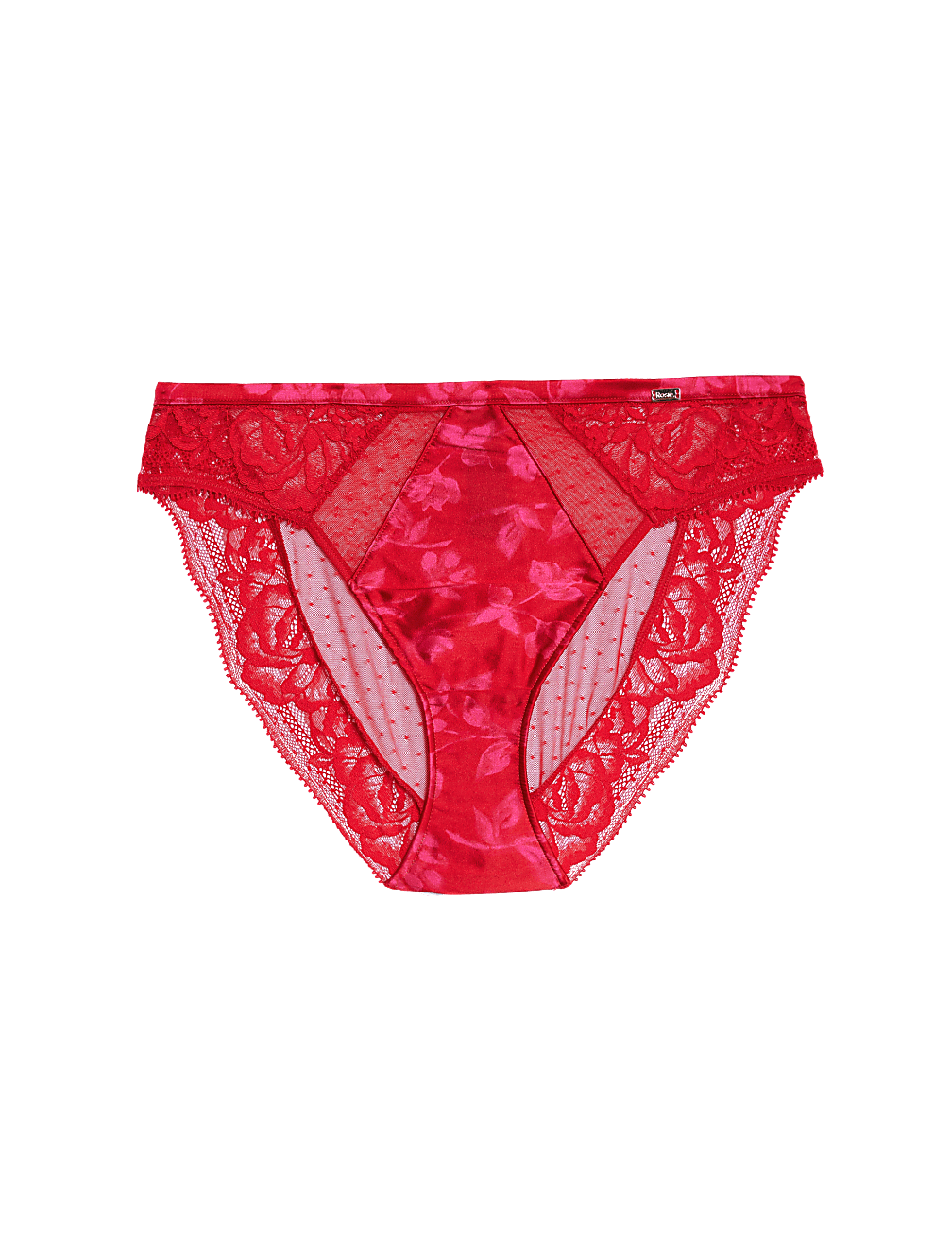 Peony Silk & Lace High Leg Knickers