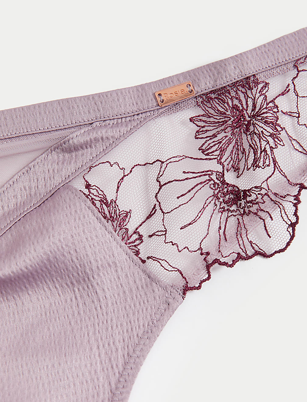 Zinnia Embroidery High Leg Knickers