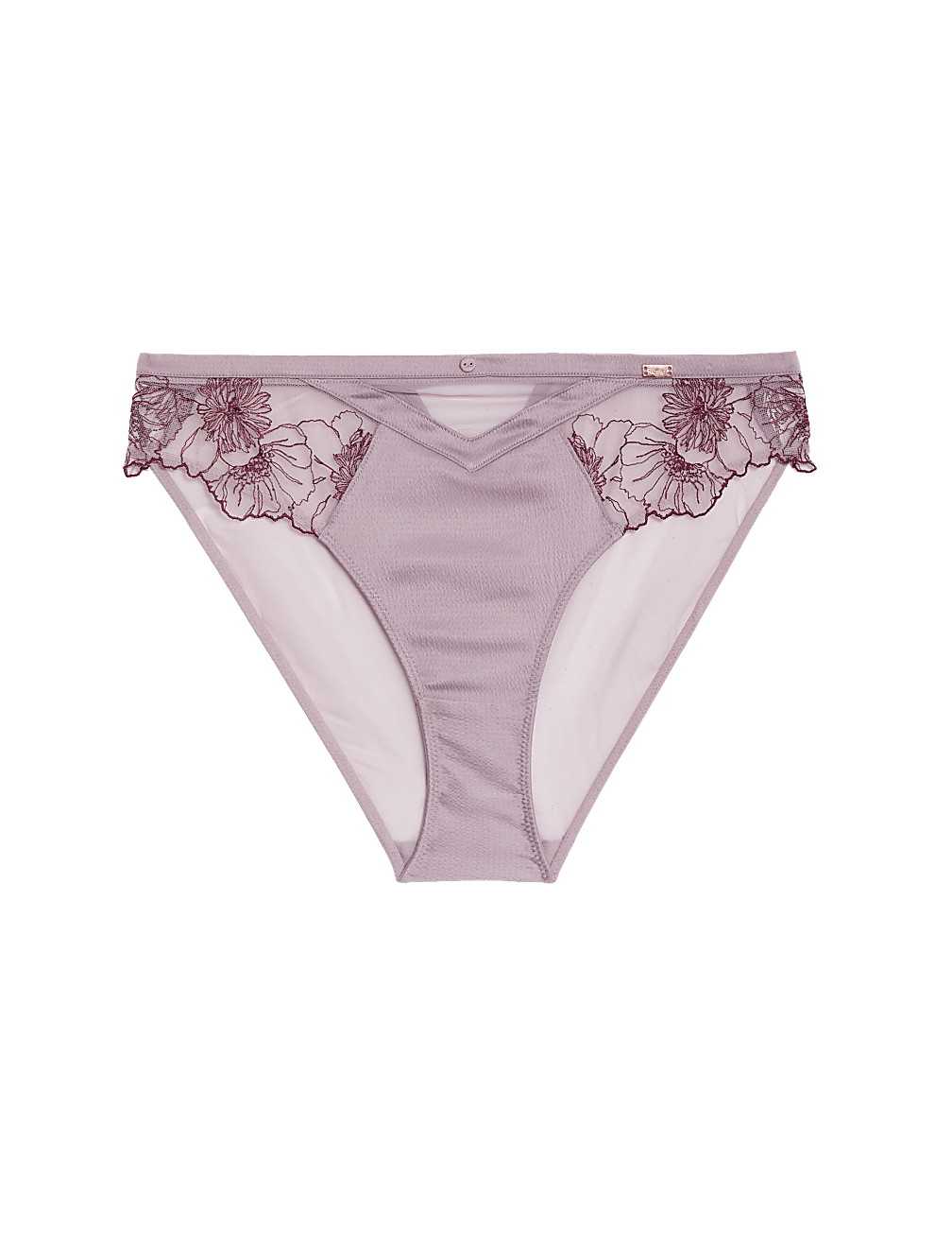 Zinnia Embroidery High Leg Knickers