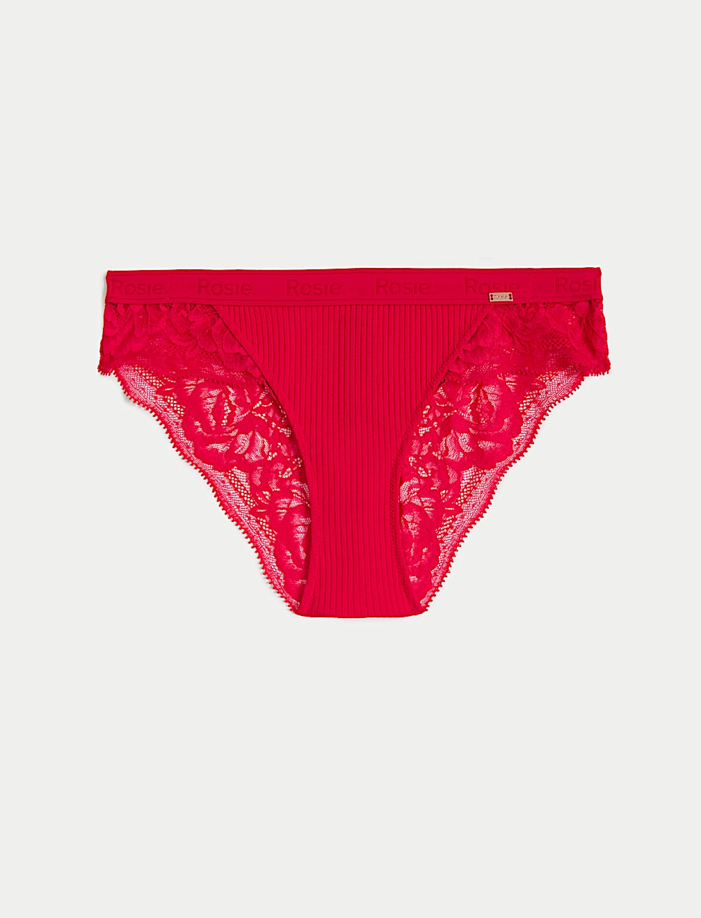 Lounge Rib & Lace Brazilian Knickers