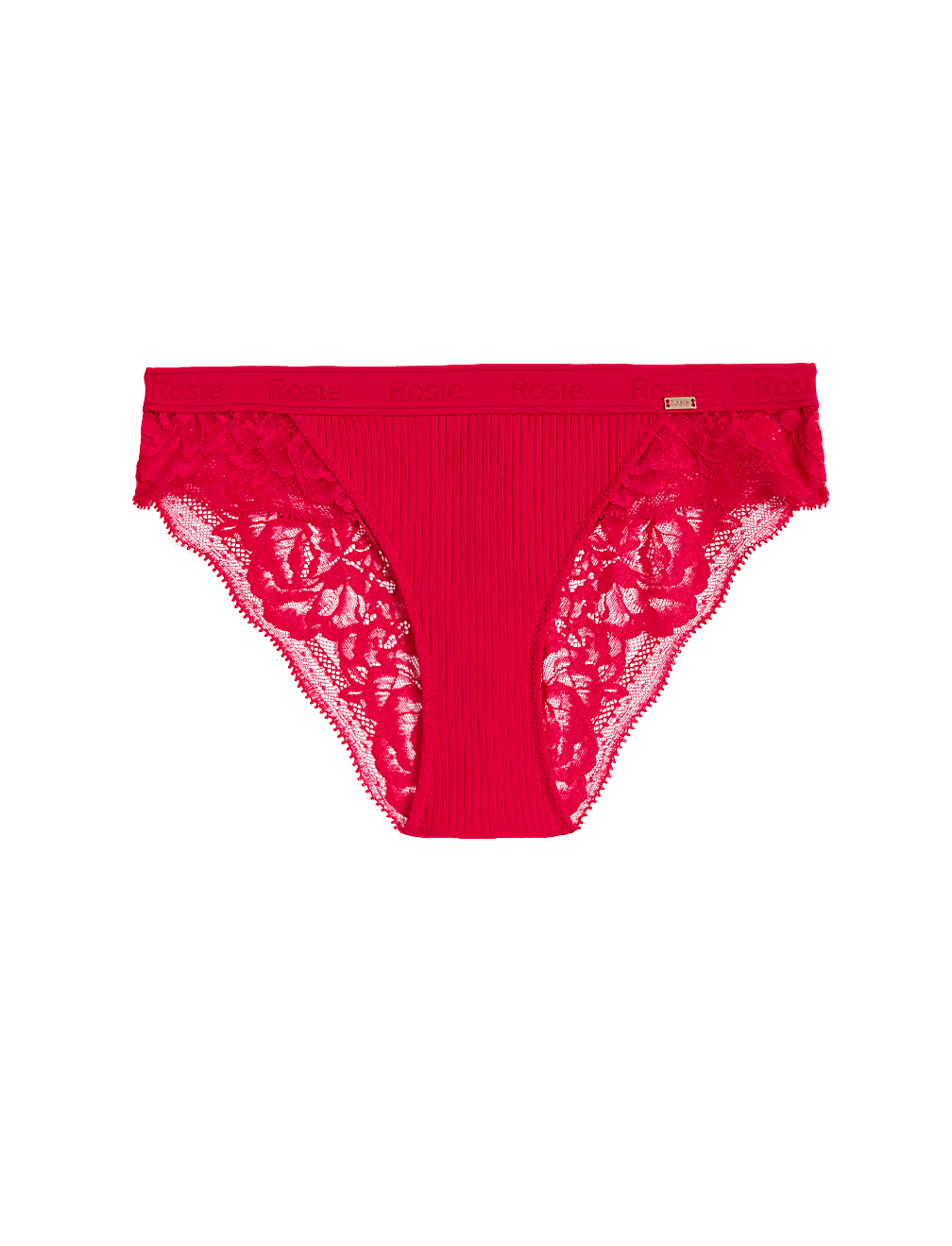 Lounge Rib & Lace Brazilian Knickers
